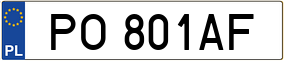 Trailer License Plate
